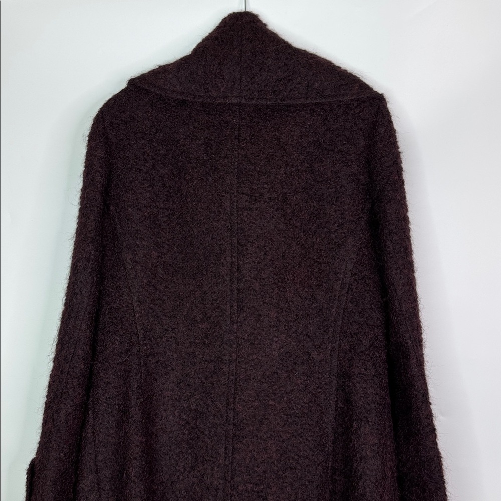 Hilary Radley Alpaca Wool Purple Long Button Peacoat Size 6 - Picture 5 of 11